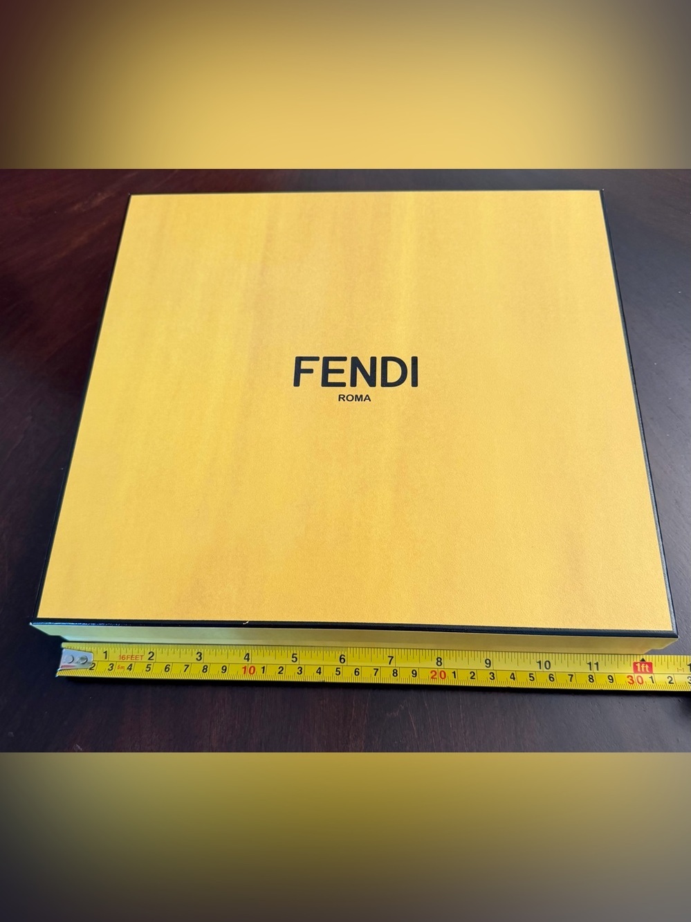 Fendi Yellow Belt Logo Presentation Box 12x11x2.5